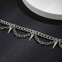 Tassel Rivet & Spike Necklace