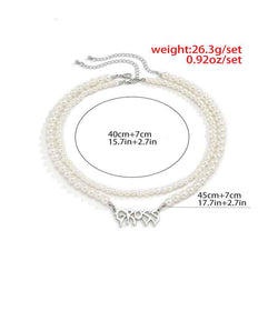 Gross Double Layer Pearl Necklace