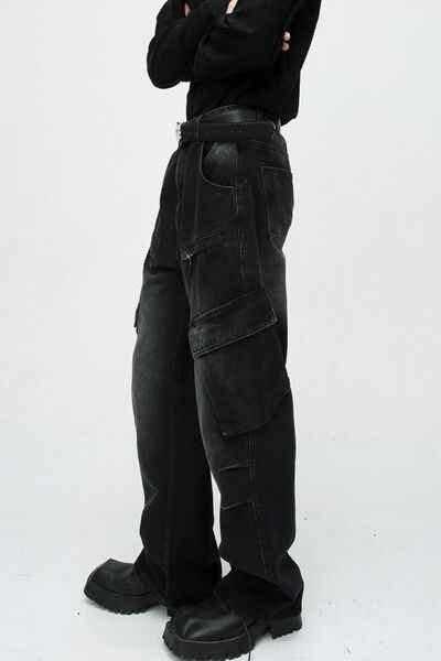 Baggy Jeans with Cargo Pockets