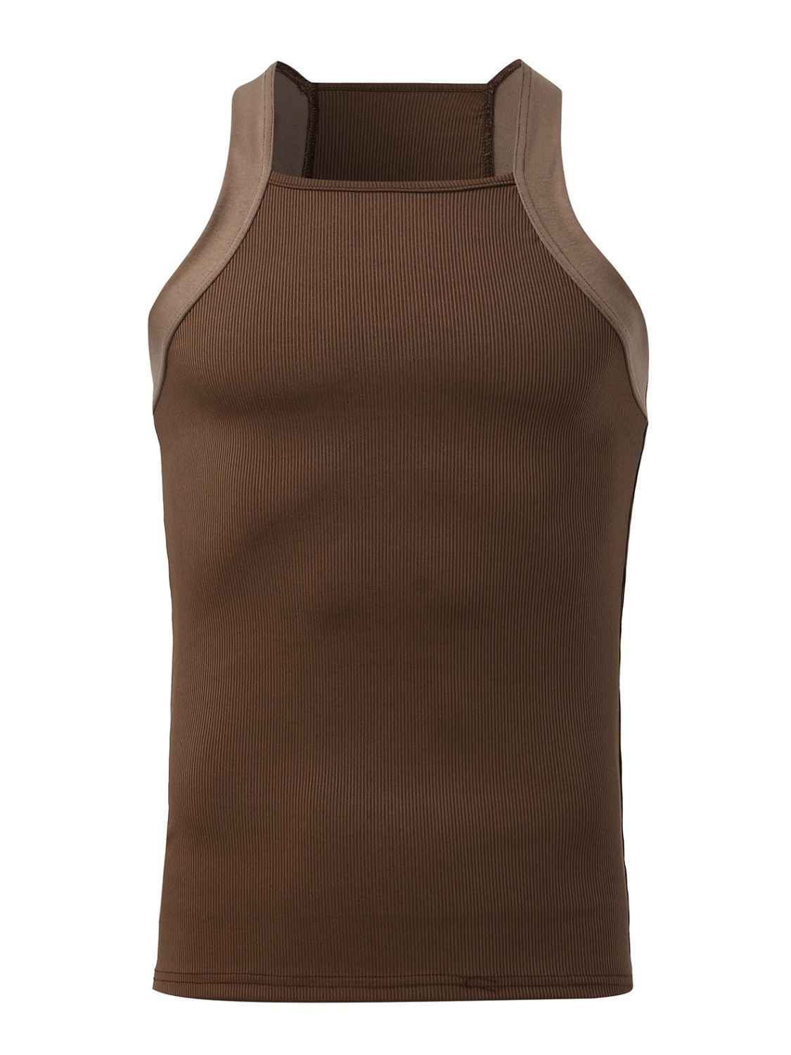 Men's Full Size Square Neck Wide Strap Tank Plus Size