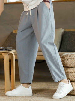 Plus Size Drawstring Pants with Pockets