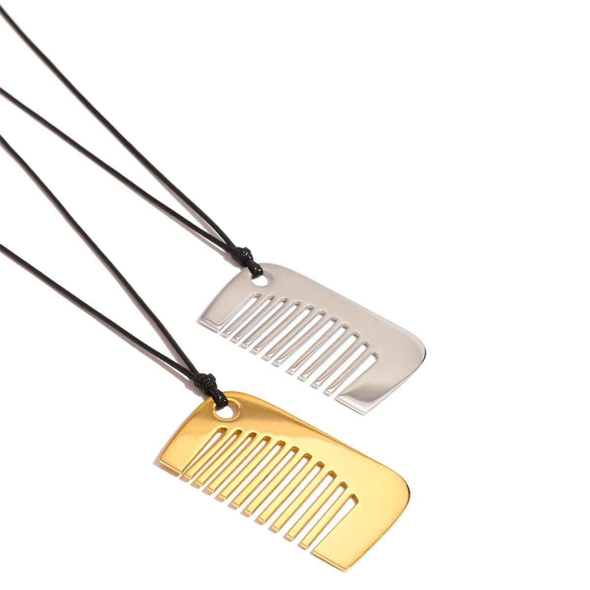 18K Gold-Plated Comb-Shaped Necklace