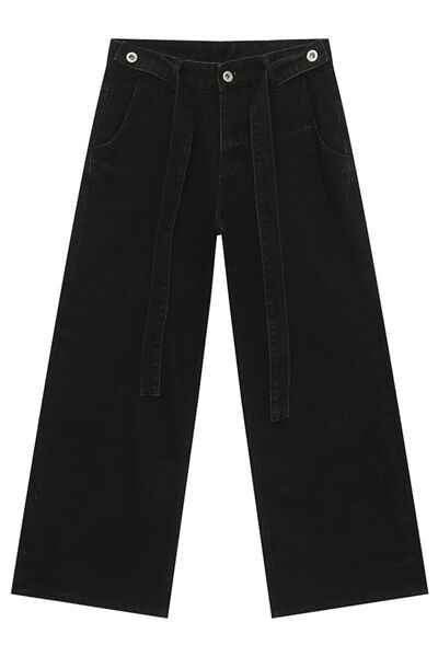 Wide Leg Jeans with Pockets