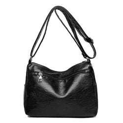 PU Leather Multi-Pockets Crossbody Bag