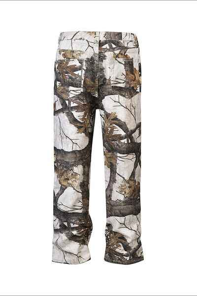 Men's Printed Straight Leg Jeans