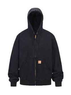 Men's Zip Up Washed Hooded Jacket