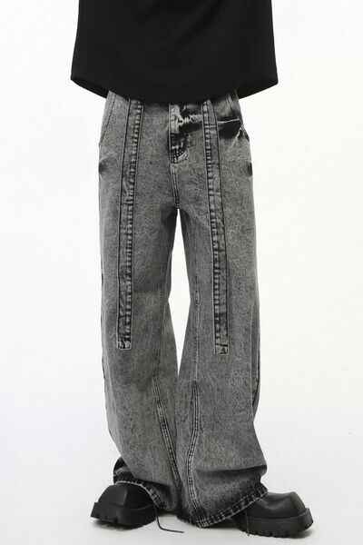 Wide Leg Jeans with Pockets