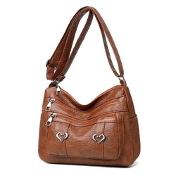 PU Leather Multi-Pockets Crossbody Bag