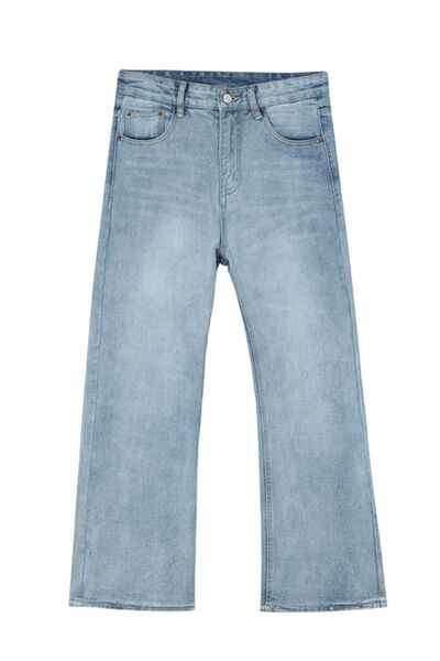 Straight Leg Jeans with Pockets